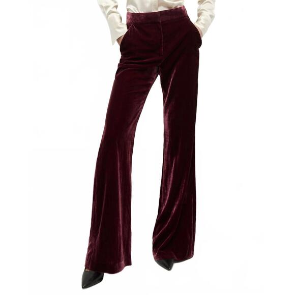 NEW VERONICA BEARD lebone velvet pant in wine